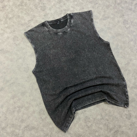 Muscle Fit Tank Acid Wash T-Shirt