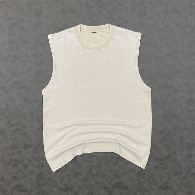 Muscle Fit Tank Acid Wash T-Shirt
