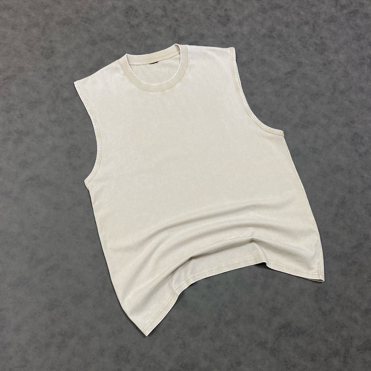 Muscle Fit Tank Acid Wash T-Shirt
