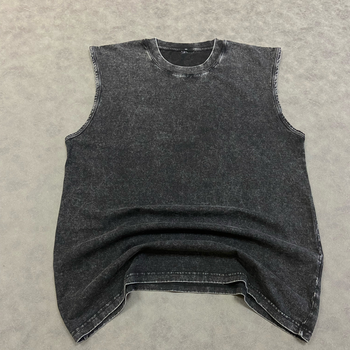 Muscle Fit Tank Acid Wash T-Shirt