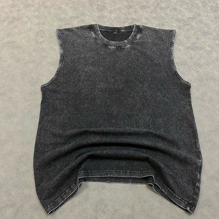 Muscle Fit Tank Acid Wash T-Shirt