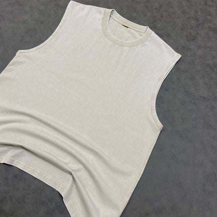 Muscle Fit Tank Acid Wash T-Shirt