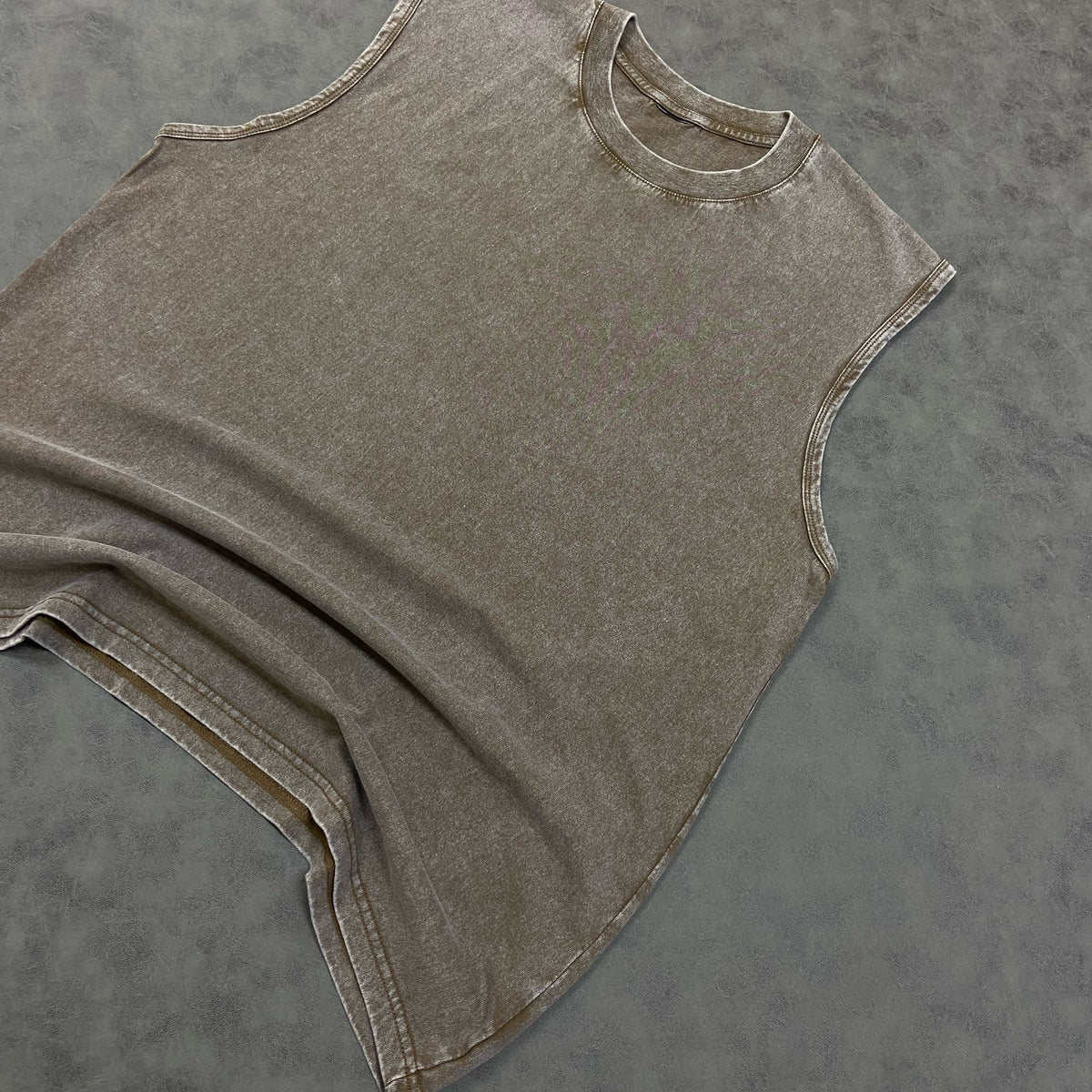 Muscle Fit Tank Acid Wash T-Shirt