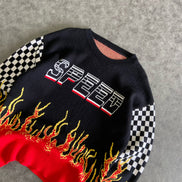 Pavtros 1pc Fire Racing Crewneck