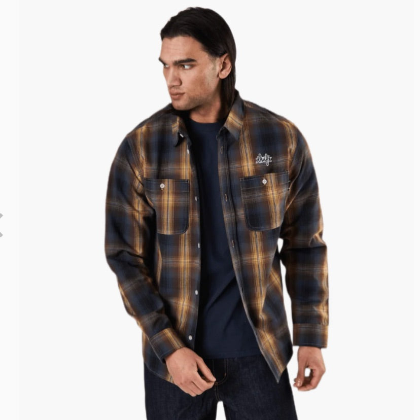HUF Sanford L/S Flannel Rich Brown