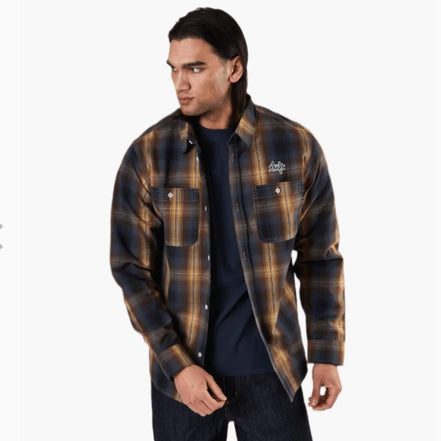 HUF Sanford L/S Flannel Rich Brown