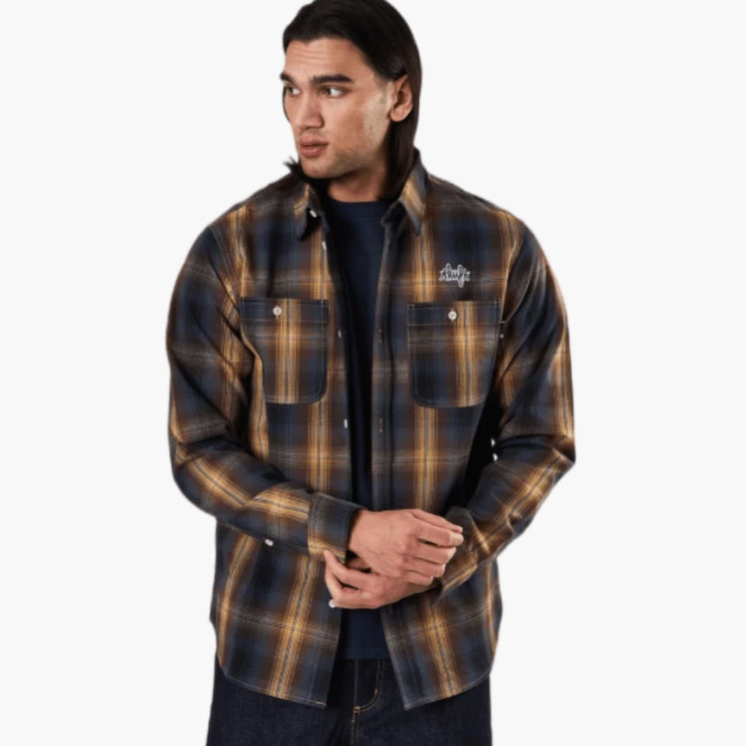 HUF Sanford L/S Flannel Rich Brown