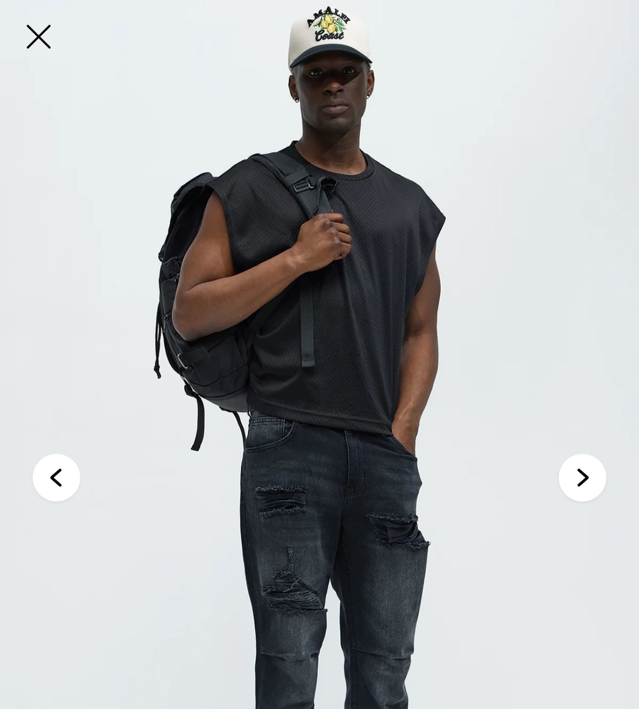 Boxy Sleeveless Muscle T-shirt