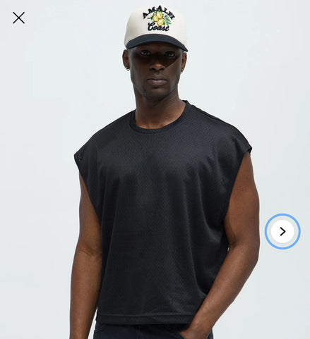 Boxy Sleeveless Muscle T-shirt