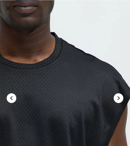 Boxy Sleeveless Muscle T-shirt
