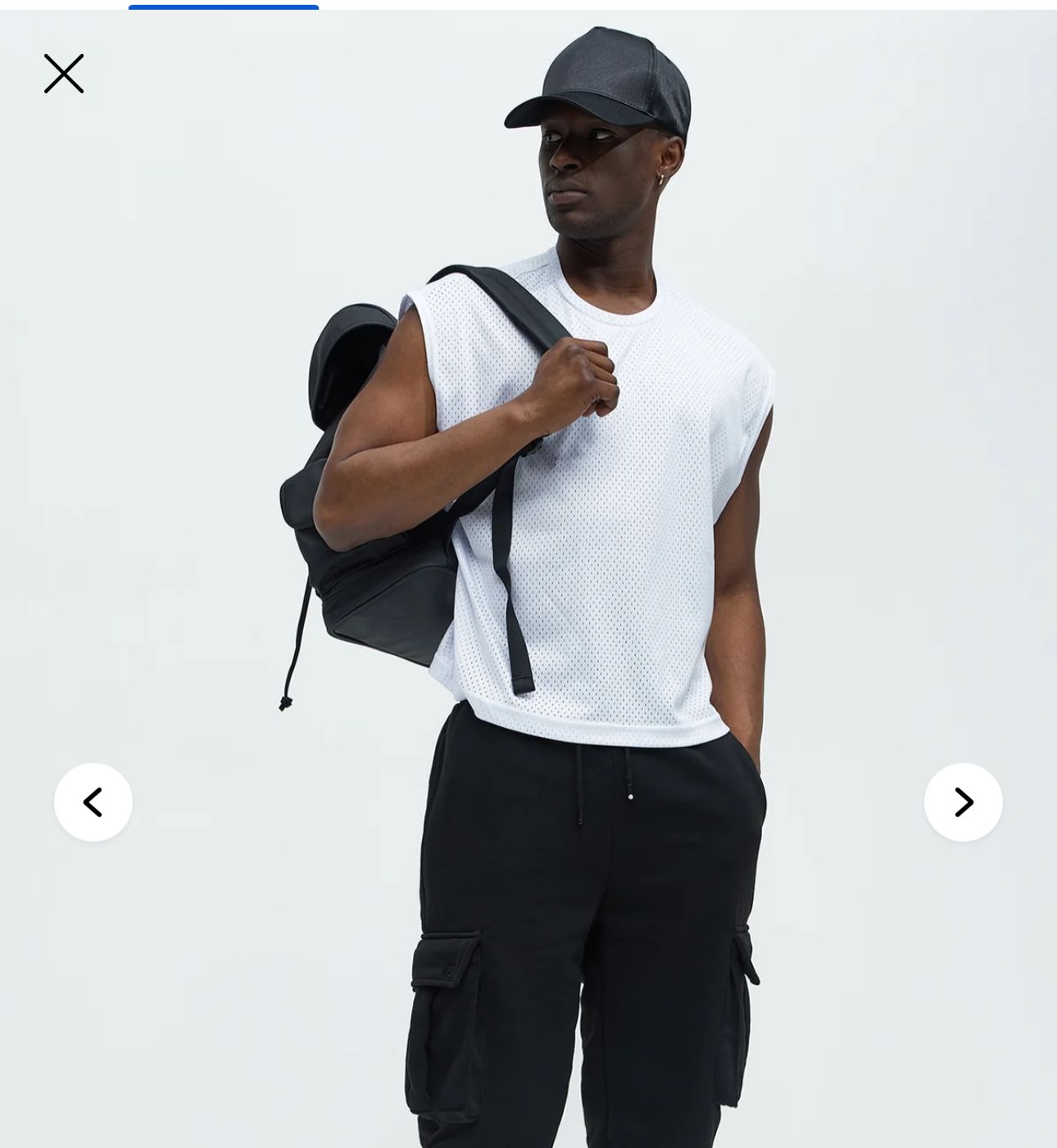 Boxy Sleeveless Muscle T-Shirt White