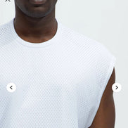 Boxy Sleeveless Muscle T-Shirt White