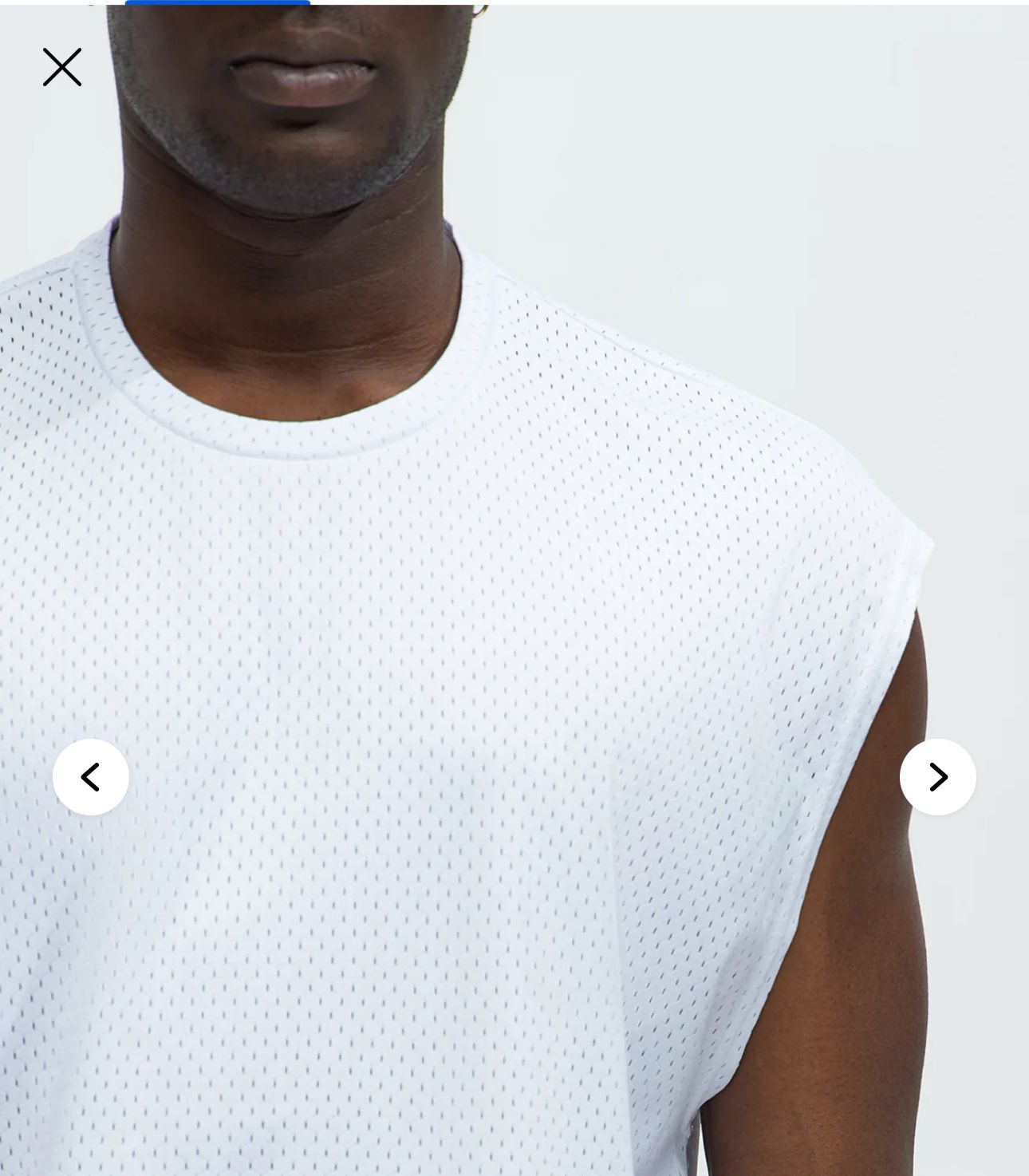 Boxy Sleeveless Muscle T-Shirt White