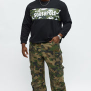 South Pole Camo Panel Crewnwck