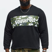 South Pole Camo Panel Crewnwck