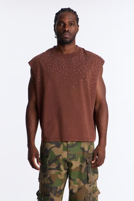Embellished Stone Muscle T-Shir