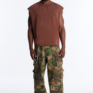 Embellished Stone Muscle T-Shir