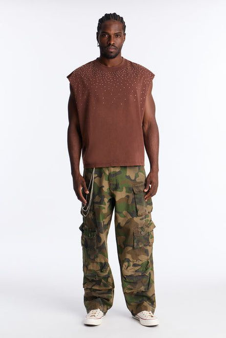 Embellished Stone Muscle T-Shir