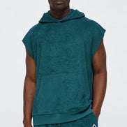 Chateau Terry Embroidered Sleeveless Hoodie
