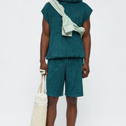 Chateau Terry Embroidered Sleeveless Hoodie