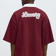Luxury Pear l Embellished Polo Oversized  t-Shirt