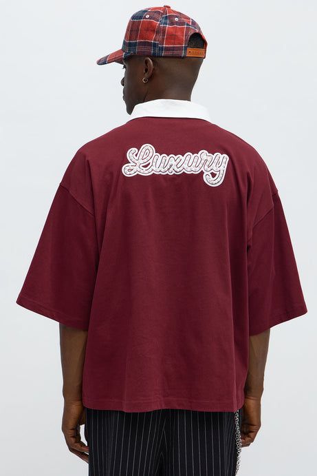 Luxury Pear l Embellished Polo Oversized  t-Shirt