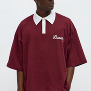 Luxury Pear l Embellished Polo Oversized  t-Shirt