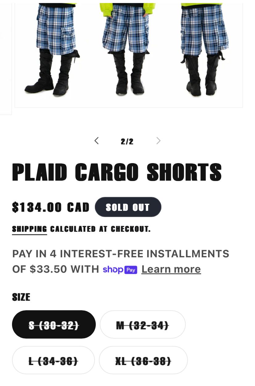 Haunted StarBucks Plaid Cargo Shorts