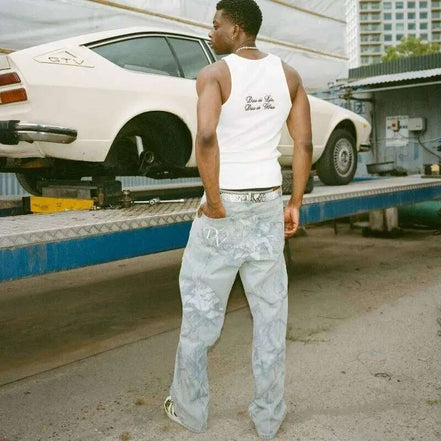 Y2K Retro Baggy Trendy Cupid Angel American Hip Hop Pants