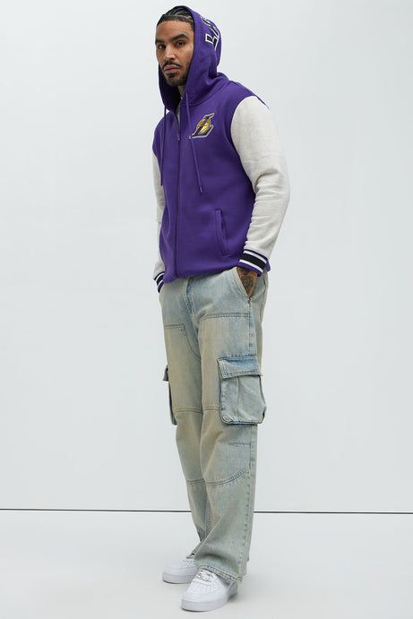 Ultra Game Lakers The Rim Zip Up Hoodie