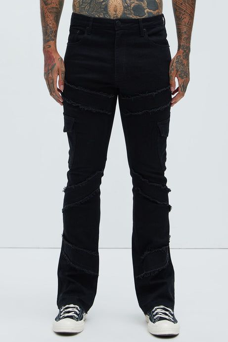 Simi Fray Stacked Flare Jeans