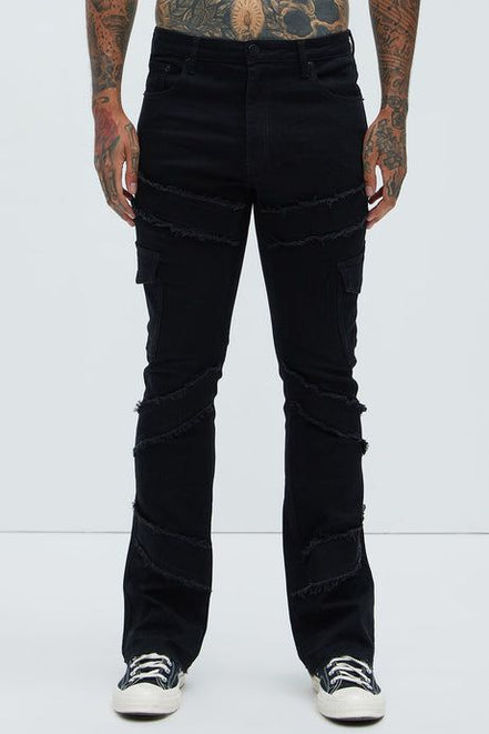 Simi Fray Stacked Flare Jeans