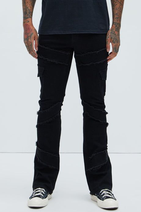 Simi Fray Stacked Flare Jeans