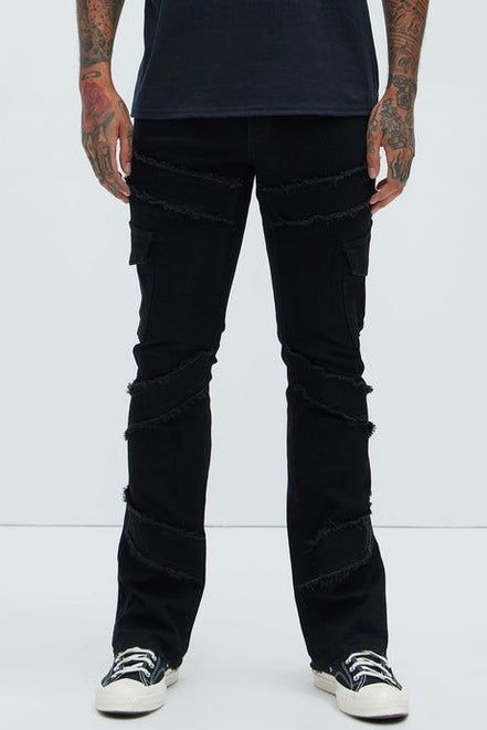 Simi Fray Stacked Flare Jeans