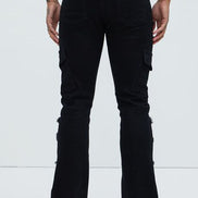 Simi Fray Stacked Flare Jeans