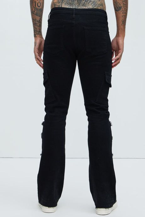 Simi Fray Stacked Flare Jeans