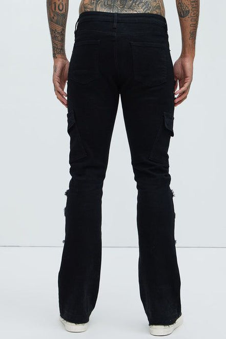 Simi Fray Stacked Flare Jeans