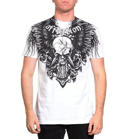 AFFLICTION CROSSED OVER T-SHIRT