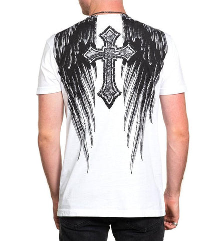 AFFLICTION CROSSED OVER T-SHIRT