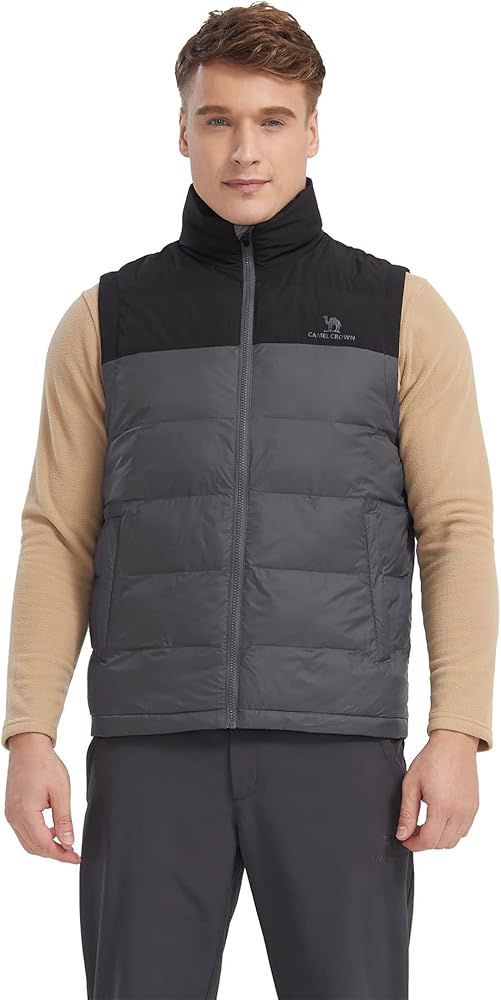 Camel Crown Warm Hiking Vest Quilted Puffer Winter Gilett