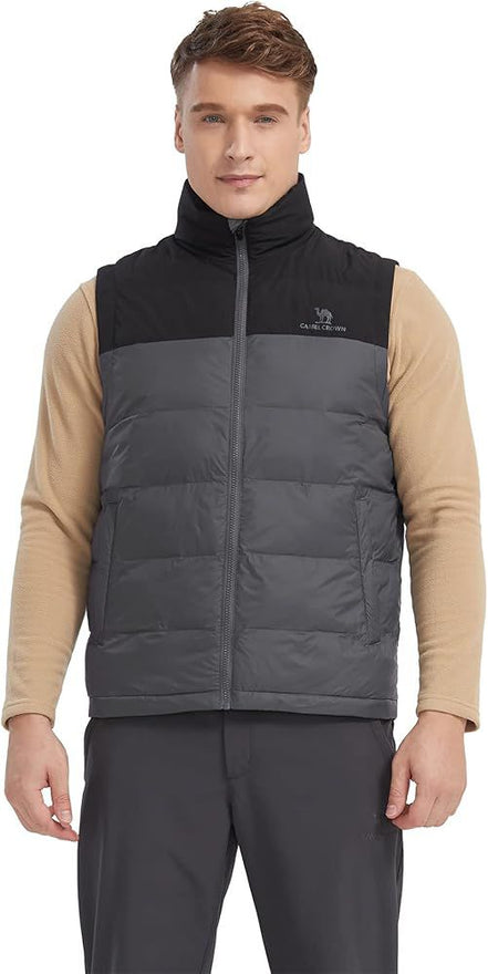 Camel Crown Warm Hiking Vest Quilted Puffer Winter Gilett