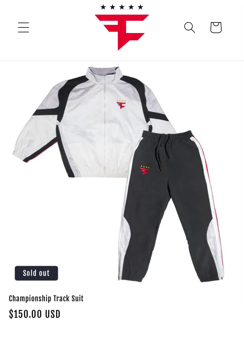 FazeClan Championship Track Suit