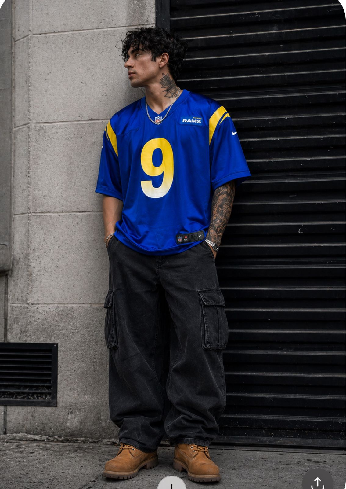 Nike NFL Matthew Stafford Los Angeles Rams Boxy Fit Jersey