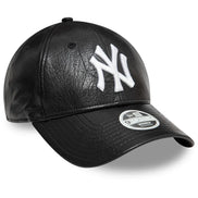 New York Yankees Crinkled Pu 9FORTY Cap ( Black )