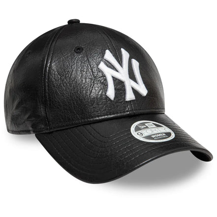 New York Yankees Crinkled Pu 9FORTY Cap ( Black )